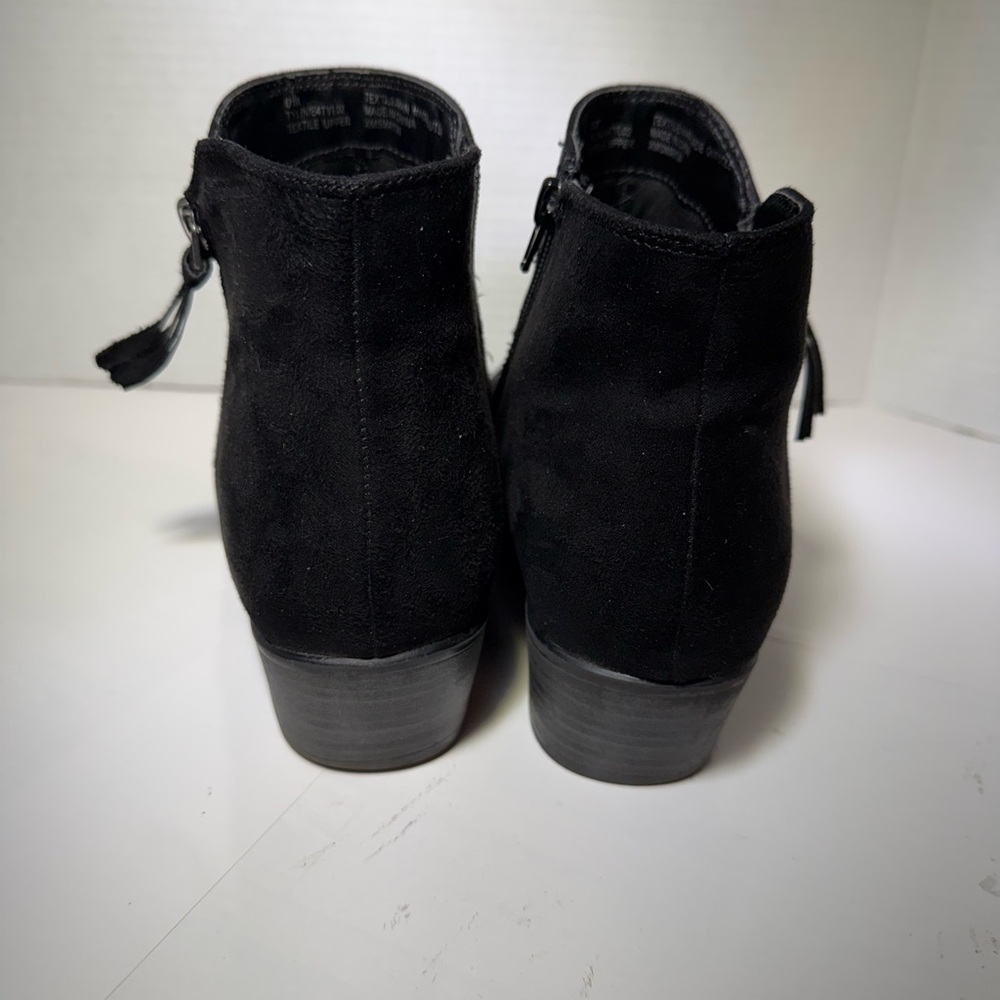 Women’s Espirit Tylin Black Suede Ankle Boots with Side Zip - Picture 3 of 5